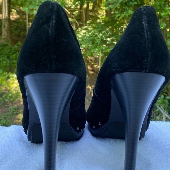 MOSSIMO black suede platforms with rivets- size 9.5 gently worn.  SEXY! - Picture 2 of 14
